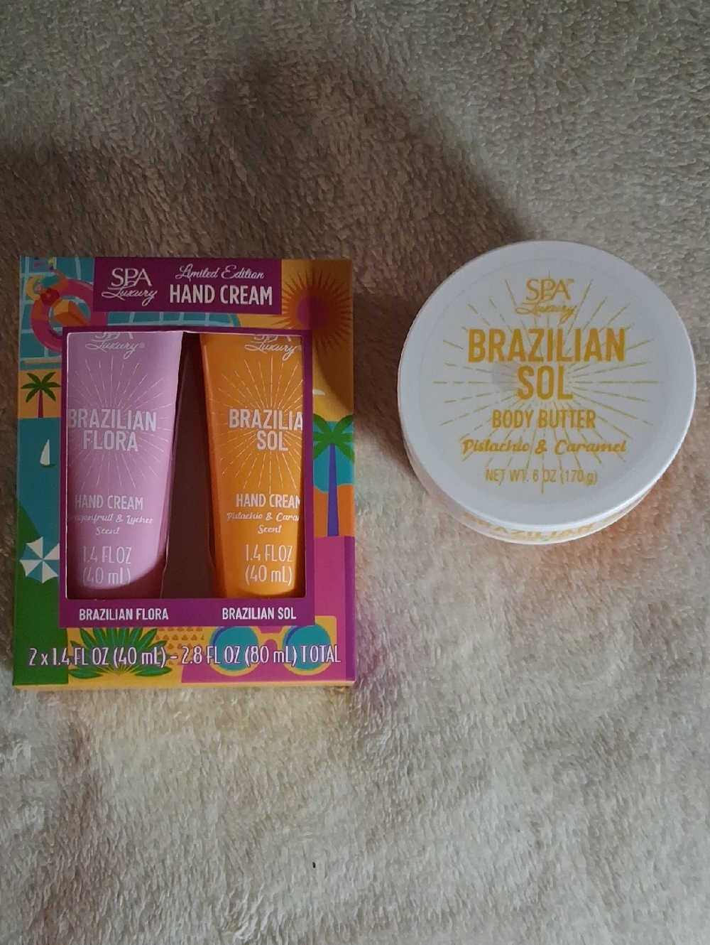 BRAZILIAN SOL LUXUTY SPA SET!! LOTION AND BODY BUTTER!! ITS SOO GOOD!!